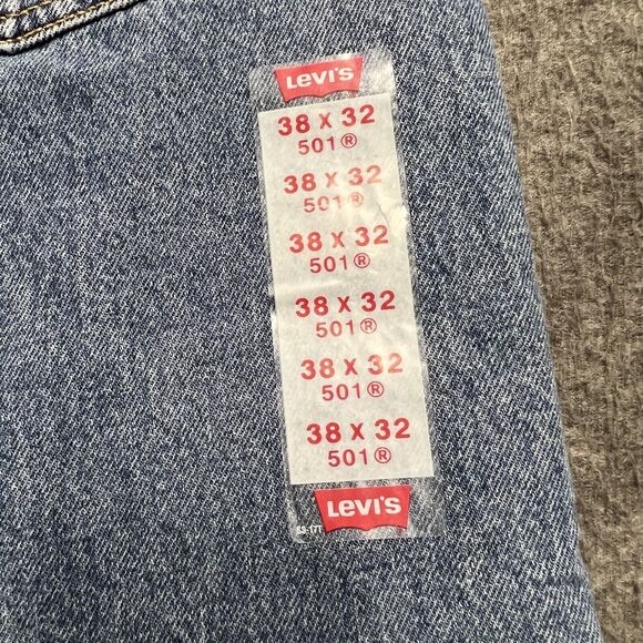 Vintage Levi's 501 Jeans Men's 38x32 Blue Original Fit Button Fly 2000 New NWT - Picture 8 of 12